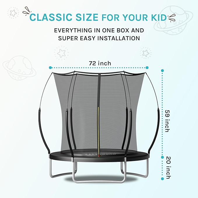 SkyBound 14 FT 12 FT 10FT 8FT 6FT Springless Trampoline for Kids and Adults - Recreational