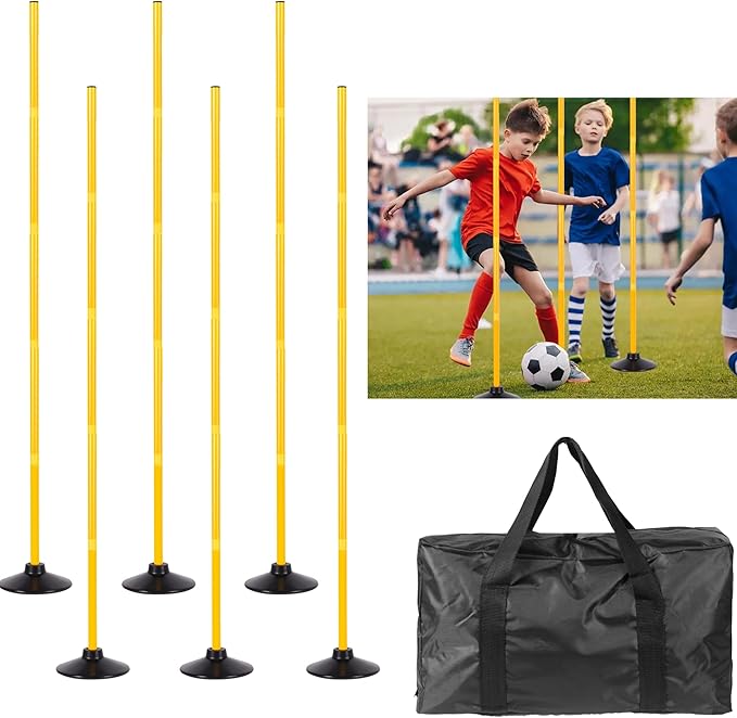 Agility Training Poles for Soccer/Dog/Horse,Adjustable Football Basketball Speed and Agility