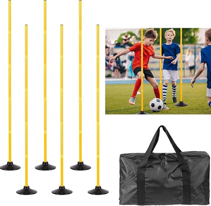 Agility Training Poles for Soccer/Dog/Horse,Adjustable Football Basketball Speed and Agility