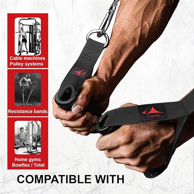 Heavy Duty Gym Workout Handles Attachment for Cable Machine,Resistance Band,Pulley System Home