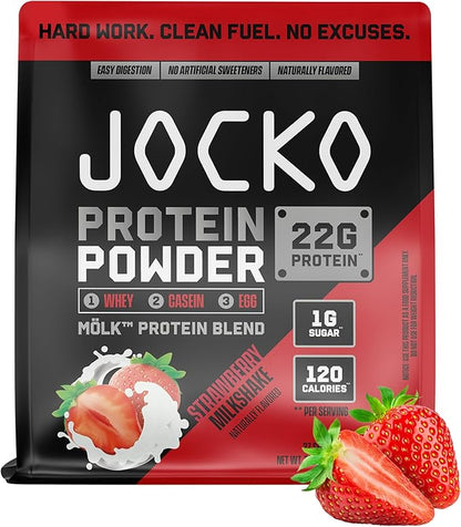 Jocko Fuel Mölk Whey Protein Powder 22g Low Sugar Monk Fruit Blend - Muscle Recovery & Growth