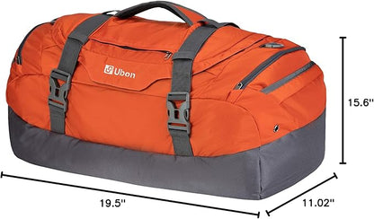 Ubon Large Duffel Bag Weekender Bags with Shoe Compartments 4-Way Sports Gym Backpack with Padded