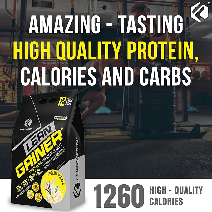 Forzagen Lean Gainer Premium Mass Builder | Mass Gainer Protein Powder for Men & Women (12 Lbs