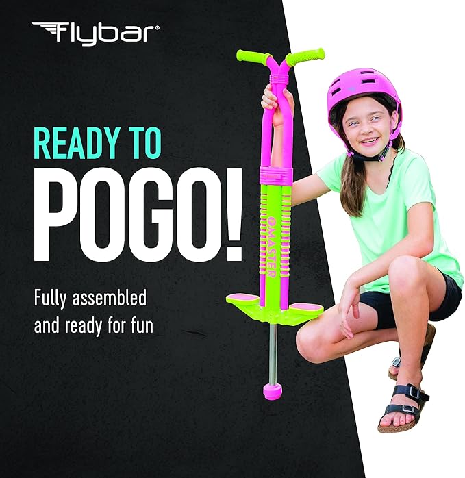 Flybar Master Pogo Stick for Kids Ages 9+, 80–160 lbs – Easy Grip Handles – Active Exercise Toy for