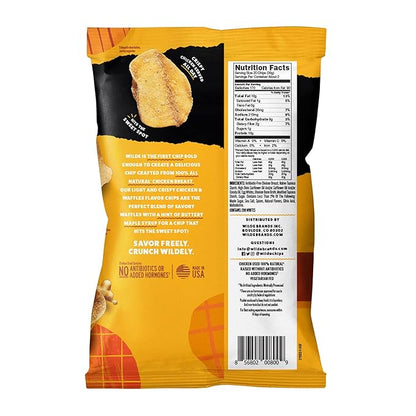 WILDE Chicken & Waffles Protein Chips, Thin and Crispy, High Protein, Keto, Made with Real