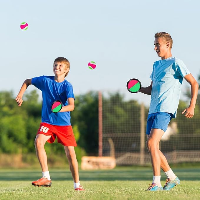 Cooraby Toss and Catch Paddle Game 5 Set Paddle Toss and Catch Ball Sport Games Suitable for