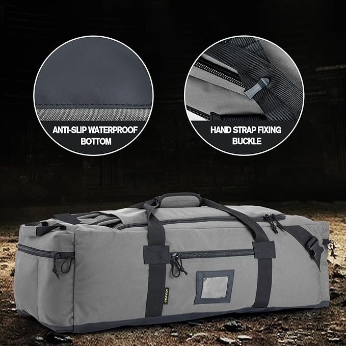 86l Large Duffel Bag For Travel, Gym & Sports - Water Repellent Polyester, Hidden Straps, Shoe