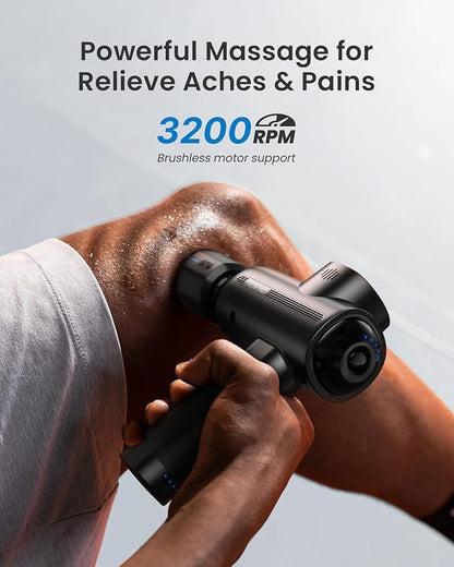 RENPHO Thermacool Massage Gun Deep Tissue with Heat and Cold Head, Handheld Muscle Massager with