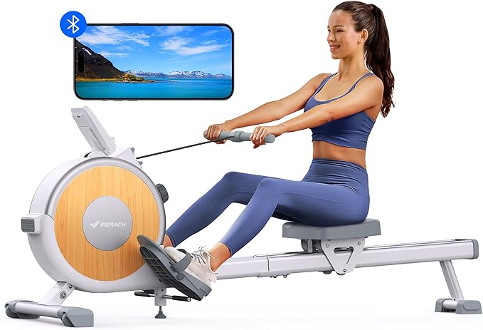 MERACH Rowing Machines for Home, Magnetic Rowing Machine with 16 Levels, Rower Machine of Quiet