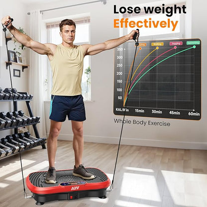 AXV Vibration Plate Fitness Platform Exercise Machine Vibrating Shaking Full Body Shaker Workout