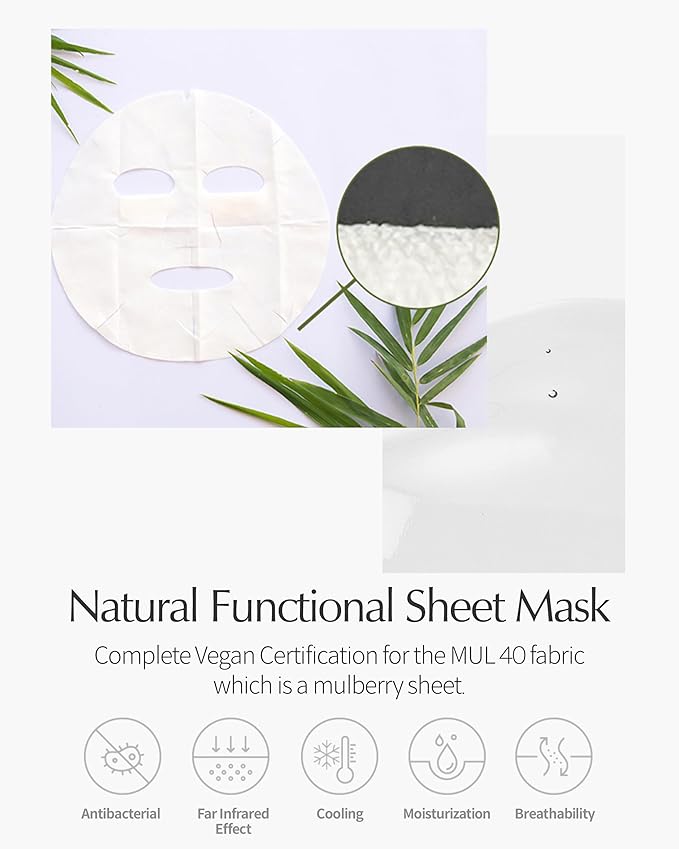 LBB Soothing Care In Serum Mask - Hypoallergenic Face Mask Sheet for Calming, Moisturizing - Vegan