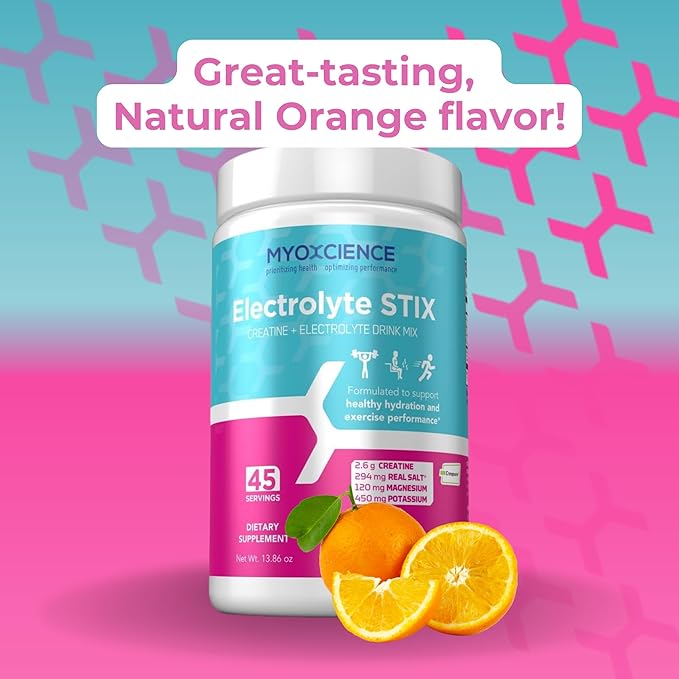 MYOXCIENCE Electrolyte STIX | Creatine Electrolyte Powder | Recovery from Exercise & Muscle