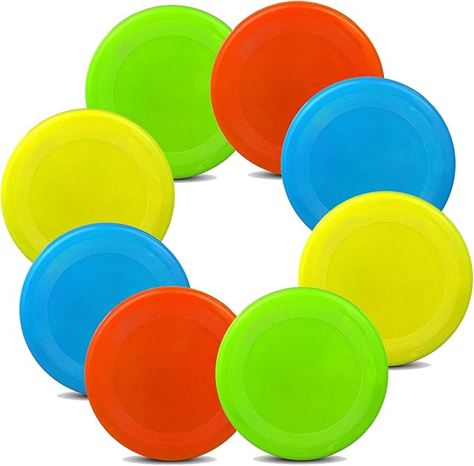 Sand Beach Toys, Jumbo 8" Flying Disc Toys For Kids Adults, Sport Yard Disc Toy For Outdoor Beach