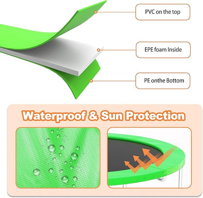 Trampoline Pad 10ft 12ft 14ft 15ft 16ft Trampoline Replacement Safety Pad, Waterproof and