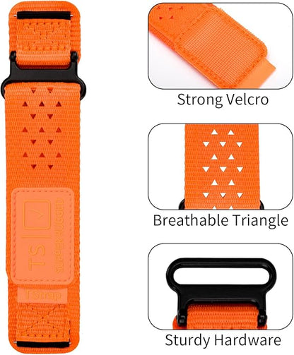 TStrap Nylon Sport Watch Band - Black Quick Release Watch Straps for Men Women - Athletic Military