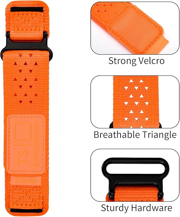 TStrap Nylon Sport Watch Band - Black Quick Release Watch Straps for Men Women - Athletic Military