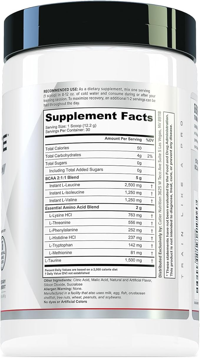 Cutler Nutrition Generate EAA and BCAA Powder: Best Branched Chain Amino Acids Supplement with