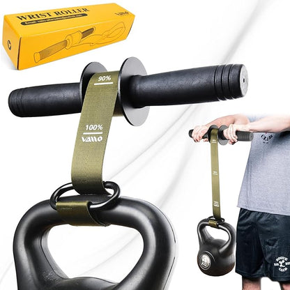 VAIIO Forearm Strengthener and Wrist Roller with Quick Locking Mechanism - Durable PVC Anti-Slip
