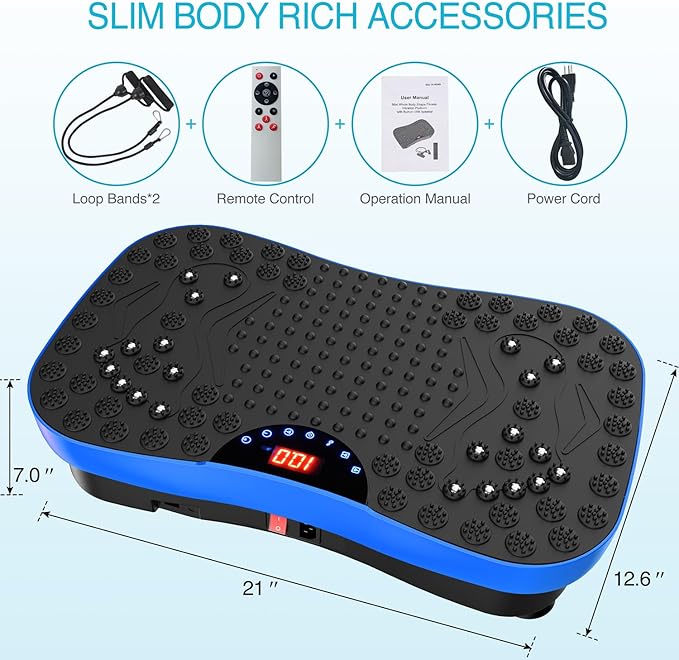 AXV Vibration Plate Exercise Machine Whole Body Workout Portable Mini Vibrate Fitness Platform
