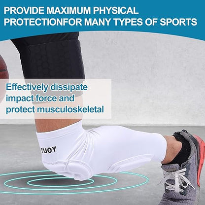 TUOY Knee Pad Shin Guard Pads, Protective Shin/Knee Pad Support Sleeve for Soccer, Football