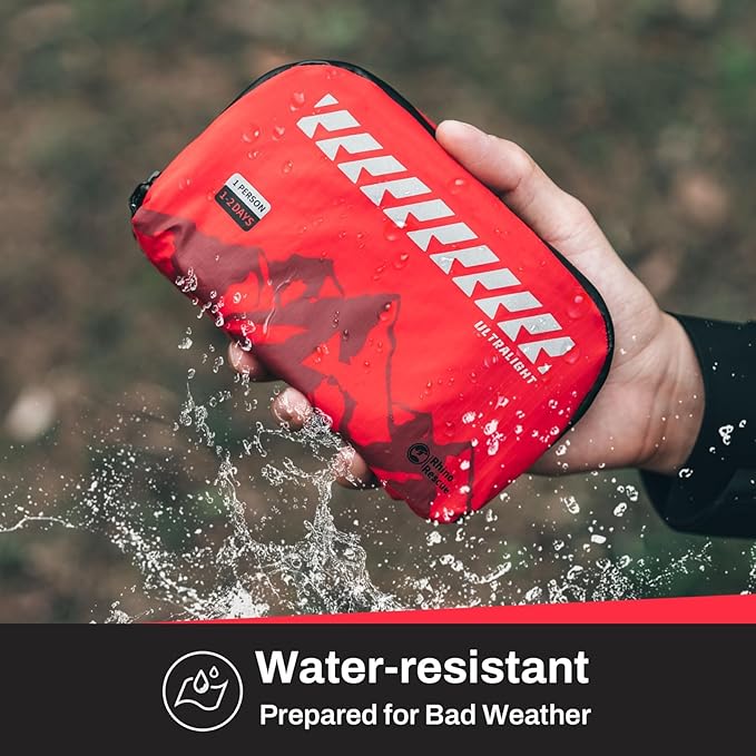 RHINO RESCUE Small First Aid Kit Ultralight Water-Resistent Medical Kit for Hiking, Backpacking