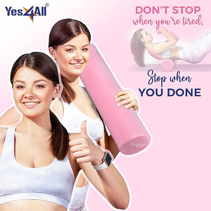 Yes4All EVA Firm Foam Roller for Back - Round Back Roller for Exercise, Yoga & Pilates 12/18/24/36