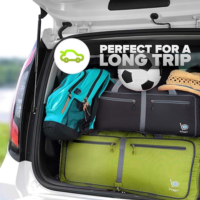 Bago Foldable Duffel Bags for Traveling Women & Men - 60L Medium Packable Duffle Bag for Travel