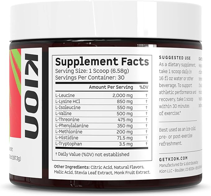 Kion Aminos Essential Amino Acids Powder - Essential Amino Acids Supplement for Muscle Recovery
