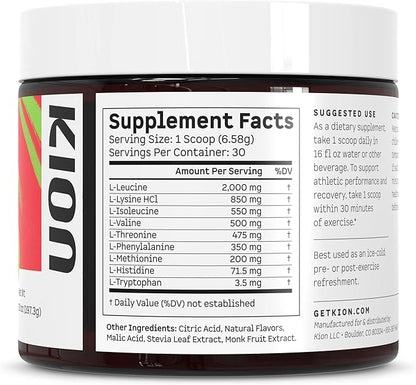 Kion Aminos Essential Amino Acids Powder - Essential Amino Acids Supplement for Muscle Recovery