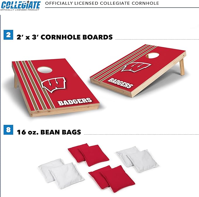 2' x 3' Solid Wood Cornhole Set with Direct Print HD Team Graphics – Great Gift for Any NCAA Fan!
