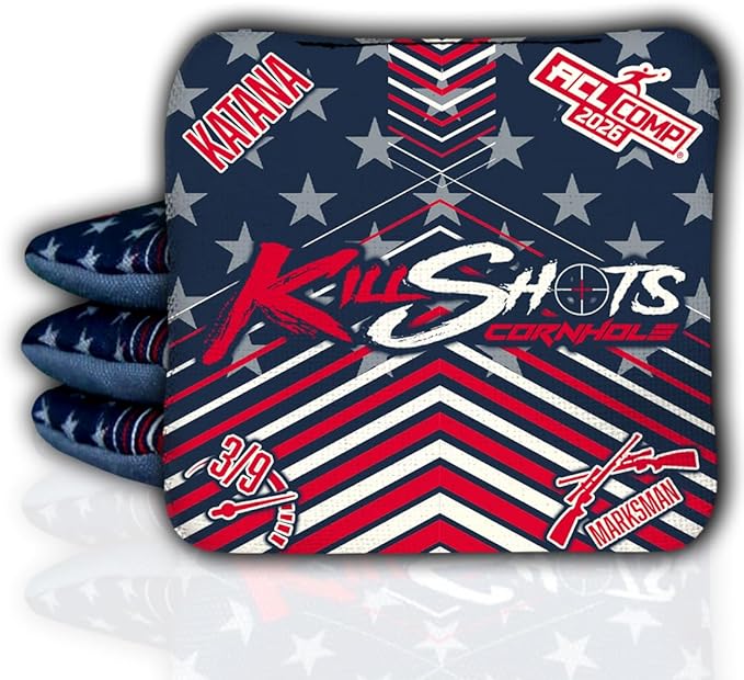 Killshots Cornhole | Katana Series | Limited Edition | ACL Certified Cornhole Bags | Premium