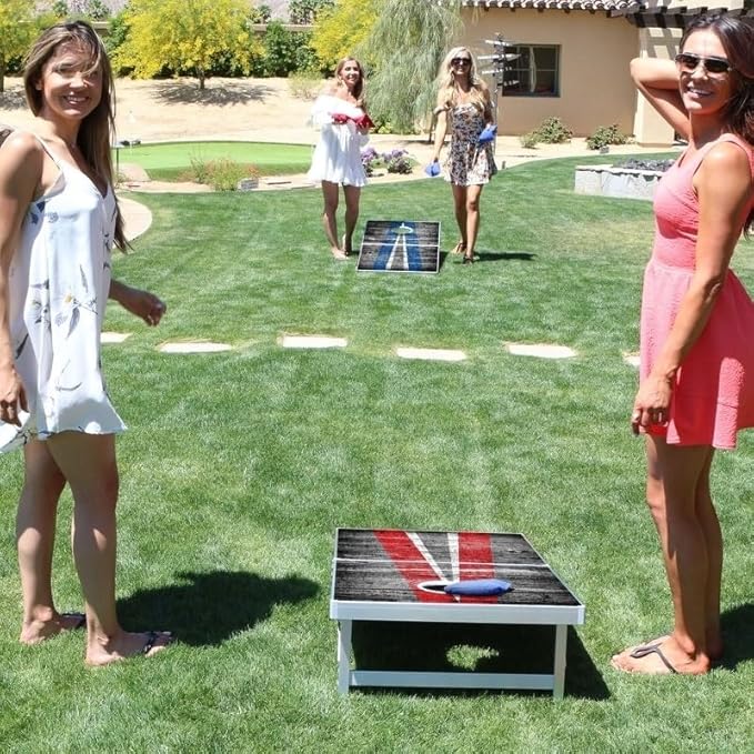 GoSports 4 x 2 ft Aluminum Cornhole Game Sets – Choose LED Lights or Standard - Set Includes 2
