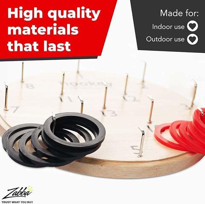 Elite Sportz Equipment Ring Toss Game | Sturdy Wooden Board Set for Kids Outdoor Games | Camping
