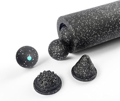5-in-1 Foam Roller Set for Muscle Recovery ??Includes Yoga Roller, Massage Ball, Peanut Ball, Cone
