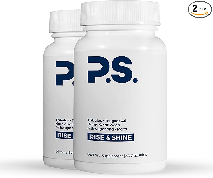 PS Natural Testosterone Booster for Men - Premium D3 and Zinc Supplements for Men with Tribulus