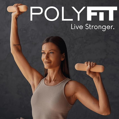 Polyfit Dumbbell Weight Bars for Women - Set of 2 (3.3 LB | 6.5 LB Pair) - Dumbbell Set for