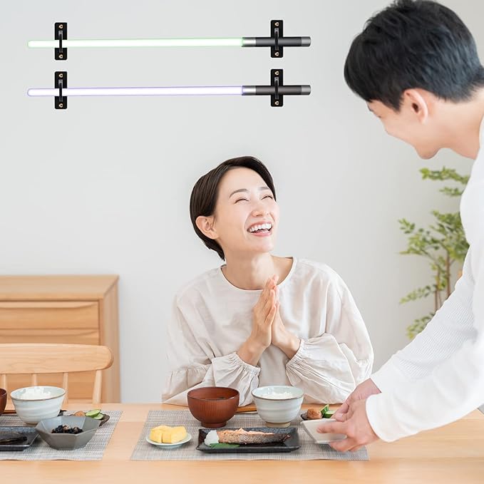 uxcell Sword Wall Mount Holder, 1 Set Acrylic Light Saber Display Hanger Wall-Mounted Sword Stand