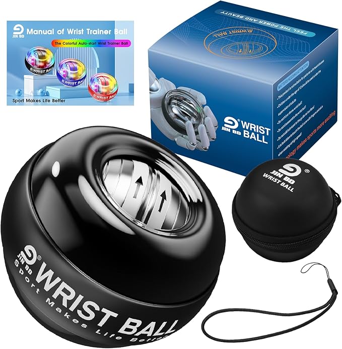 Wrist Trainer Ball Auto-Start Gyroscopic Forearm Exerciser Gyro Ball for Strengthen Arms, Fingers