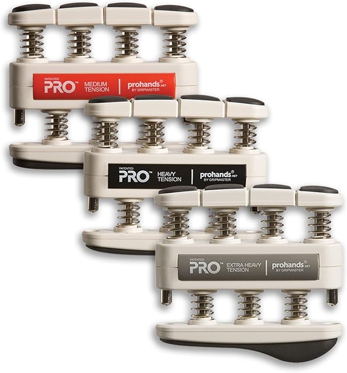 PRO Hand Exerciser, Finger Exerciser (Hand Grip Strengthener), Spring-Loaded, Finger-Piston System