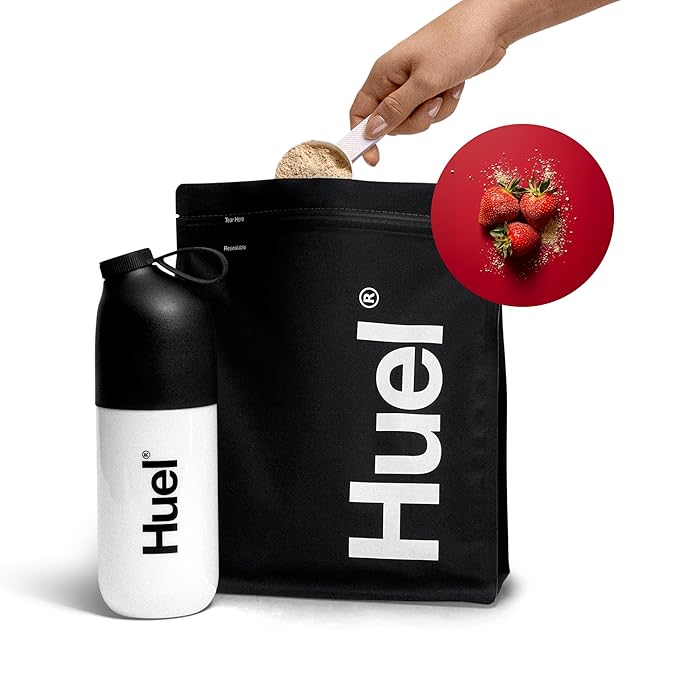 Huel Black Edition | Strawberry Shortcake 40g Vegan Protein Powder | Nutritionally Complete Meal |