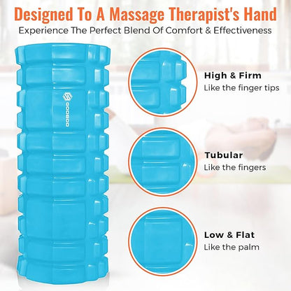 Deep Tissue Foam Roller - High-Density Muscle Massage Roller for Recovery, Pain Relief, Trigger