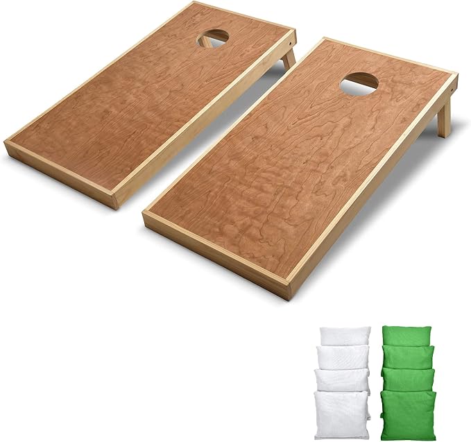 GoSports 4 ft x 2 ft Commercial Grade Cornhole Boards Set - Natural Wood Cornhole Boards, Choose
