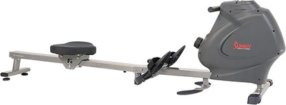 Sunny Health & Fitness Multi-Function Premium Magnetic Rowing Machine, Bicep Curls, Upward Rows