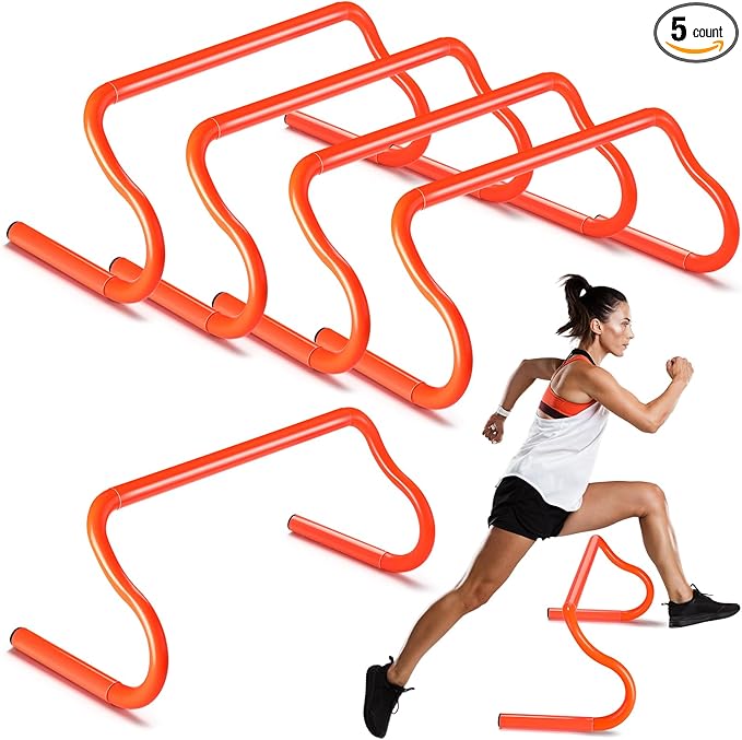 5 Pcs Speed Agility Training Hurdles Detachable Durable Equipment Plyometric and All Purpose Speed
