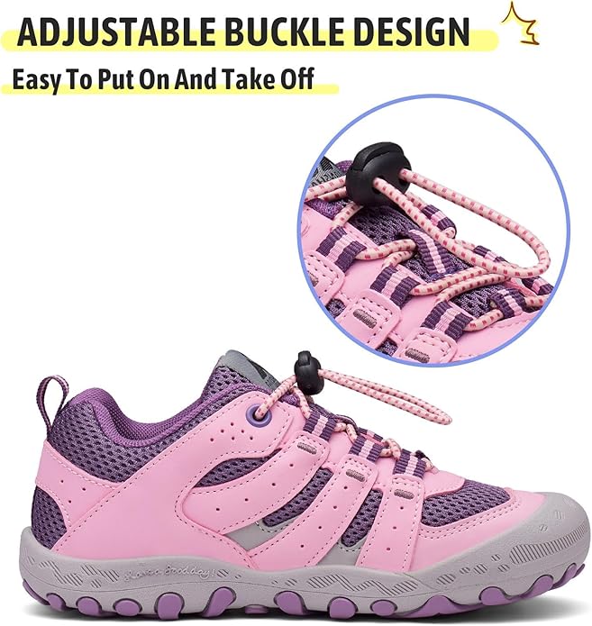 Mishansha Kids Hiking Boots Toddler Girls Boys Hiking Shoes Water-Resistant Anti-Collision Non-Slip
