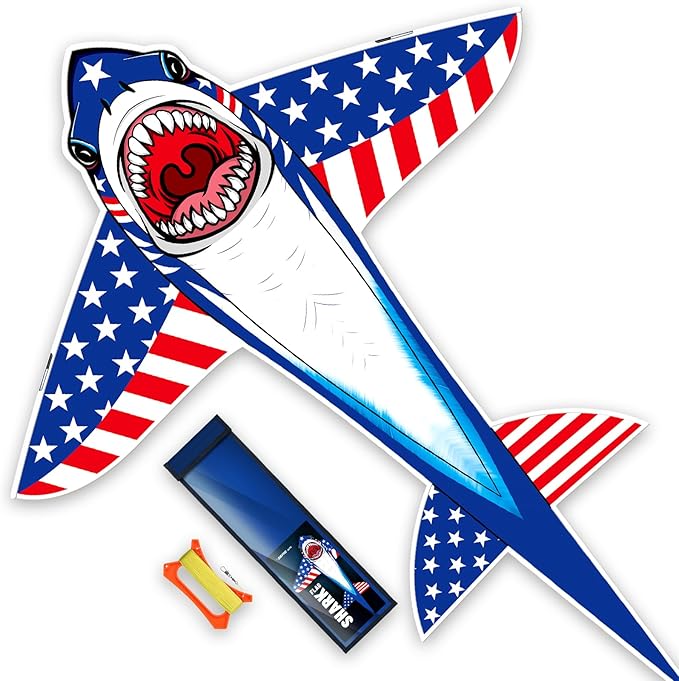 Three Headed Shark Kite for Kids and Adults,Kites for Kids Ages 8-12 Easy to Fly,Single Line Beach
