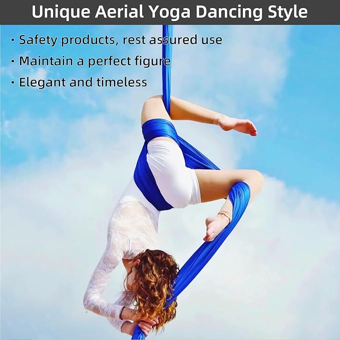 PRIOR FITNESS Aerial Silks Set, Professional Thicker Low Stretch Fabric 9/15/20 Yards Aerial Silk