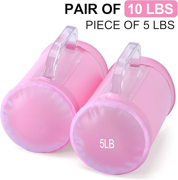 Water Dumbbells, Water Filled Training Dumbbells, Travel Weights Set, Adjustable Weights to 4-30