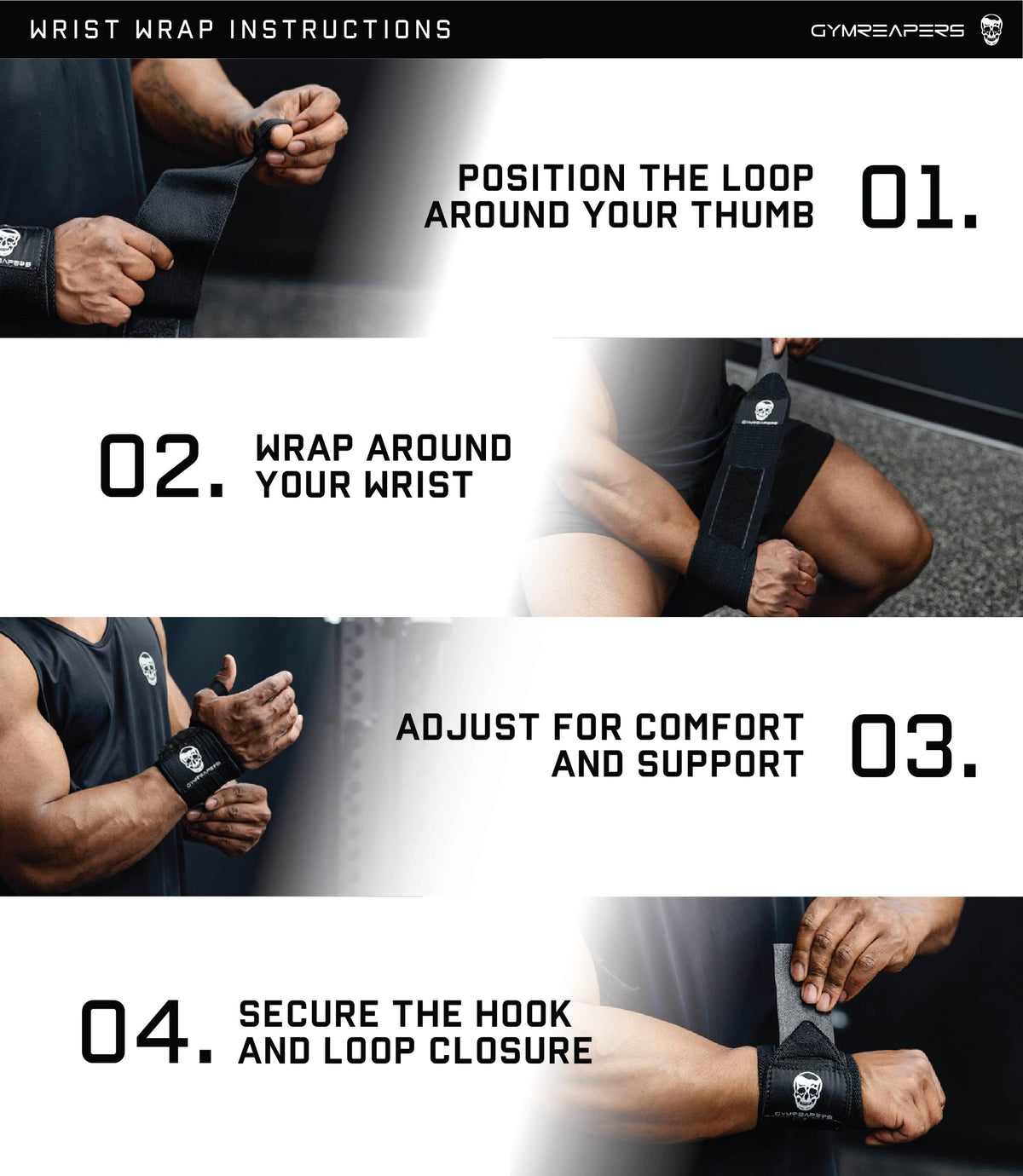 Gymreapers Weightlifting Wrist Wraps (Competition Grade) 18" Professional Quality Wrist Support