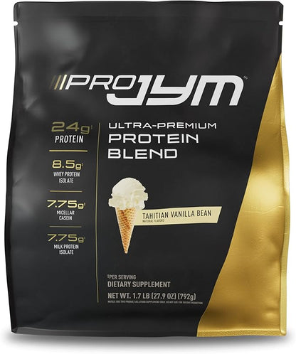 JYM Supplement Science Pro JYM Tahitian Vanilla Protein Powder - Whey Protein Isolates, Casein, &